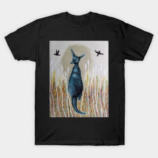 Kangaroo and black cockys T-Shirt